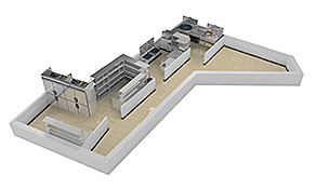 川東號子商用廚房3D渲染圖